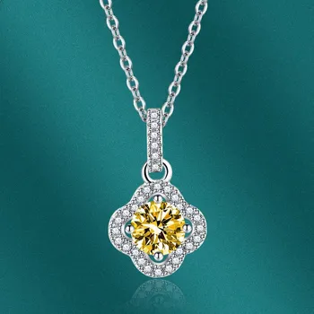 BELLA BOX Lucky Clover кулон ожерелье несколько цветов модные свадебные помолвочные украшения синий