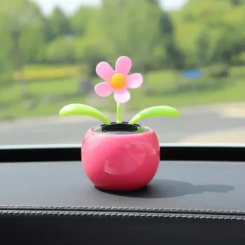 Уникальный солнечный цветок в форме яблока, украшение для автомобиля, яркий качающийся танцор-подсолнух, аксессуары для украшения дома и офиса