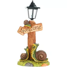 Фигура садовая-фонарь Delux Quanzhou Welcome на солнечной батарее 24х34,5
