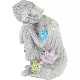 Фигура садовая Foryou craft Будда led на солнечной батарее 13,5х12,5х20,3