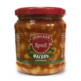 Фасоль Донская Кухня белая в томатном соусе 500 г