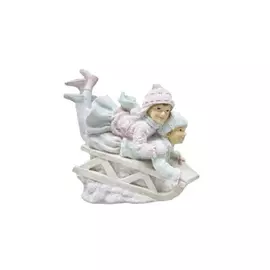 Фигурка декоративная Royal gifts Катание на санках 14 см