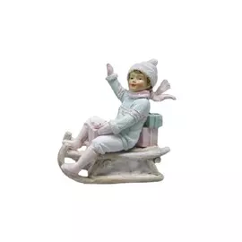 Фигурка декоративная Royal gifts Катание на санках мини 11 см