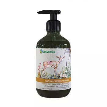 Антибактериальный шампунь для кошек и собак (500 мл), Anti-Bacterial Shampoo, произв. Petveda