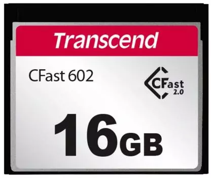 Карта памяти 16GB Transcend TS16GCFX602 Cfast 2.0, MLC, темп. режим от -5 до +70