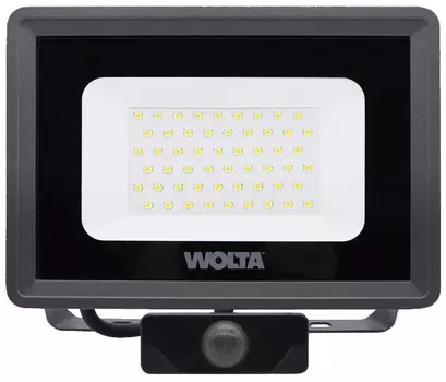 Прожектор светодиодный WOLTA WFL-50W/06S 50Вт 5700K IP65 с Датчиком