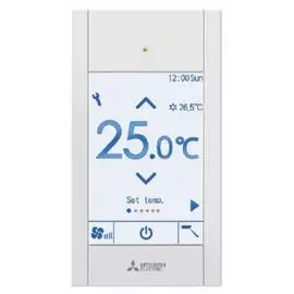 Пульт проводной Mitsubishi Electric PAR-CT01MAR-SB белый сенсорный для систем серий «CITY MULTI» и «Mr.SLIM»
