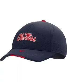 Мужская темно-синяя шляпа Ole Miss Rebels 2022 Sideline Classic99 Swoosh Performance Flex Hat Nike, синий