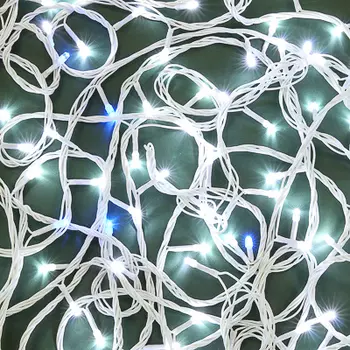 СНОУ БУМ Гирлянда эл. вьюн 20м, 200 LED*белый, мерцание 20LED*синий, ПВХ белый, коннектор, 220В