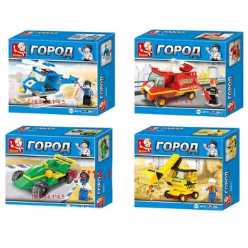 SLUBAN Конструктор пластик, 6+, 4 дизайна, Гор-M38-B0172/0173/0175/0176