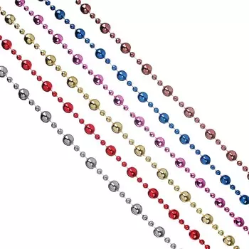 СНОУ БУМ Бусы декоративные, 200 см, пластик, 6 цветов, арт. 2021-8 (20 мм)