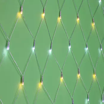 СНОУ БУМ Гирлянда эл. сеть водопад 144LED,1,6x1,6м, белый/шампань, 8 реж, ПВХ прозр.,220В