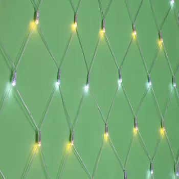 СНОУ БУМ Гирлянда эл. сеть водопад 144LED,1,6x1,6м, белый/шампань, 8 реж, ПВХ прозр.,220В