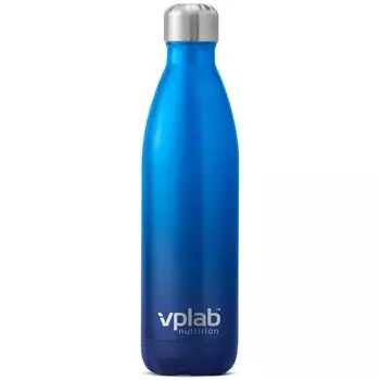 Термобутылка Vplab metal голубая 500 мл