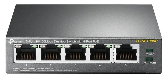 Коммутатор PoE TP-LINK TL-SF1005P 1xUTP 10/100, 4xUTP 10/100 PoE