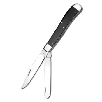 Нож складной большого размера с 2-мя лезвиями Magnum Majestic - Boker 01LL2076, сталь 440A Satin, рукоять ABS-пластик, чёрный