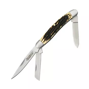 Нож складной Camillus Grandpa 3-Blade, сталь 440А, рукоять Carbon Fiber, нержавеющая сталь