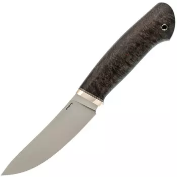 Нож Скинер, сталь M390, рукоять карельская береза, темная