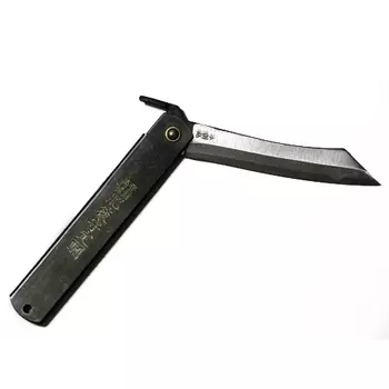 Нож складной, клинок 80мм Hight carbon 3 слоя, рукоять черная, Nagao Higonokami