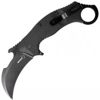 Нож складной Ocelot - Boker Plus 01BO757, сталь D2 Titanium Nitride, рукоять G10, чёрный