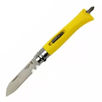 Нож складной Opinel №9 VRI DIY Yellow, сталь Sandvik 12C27, рукоять термопластик, желтый, 001804