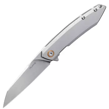 Нож складной Ruike P831S-SA, сталь 14C28N, рукоять сталь, серый