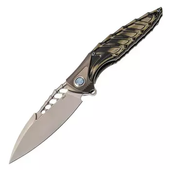 Нож складной Thor 7 Rikeknife, сталь 154CM, Green Titanium/G10