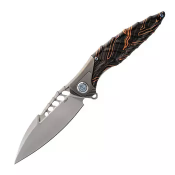 Нож складной Thor 7 Rikeknife, сталь M390, Titanium/ Orange Carbon