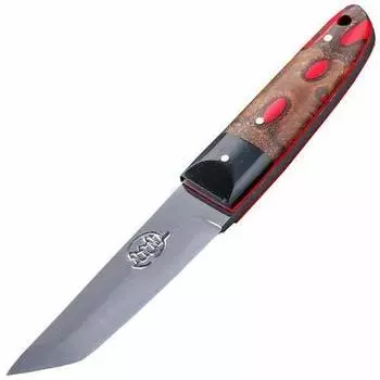 Нож скрытого ношения с фиксированным клинком Citadel Mushroom, сталь N690, рукоять Banksia Red