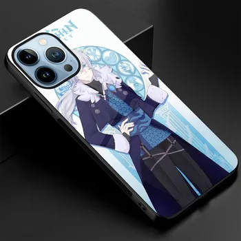 Чехол для телефона Genshin Impact для Iphone 11 14pro Max 13 12 Mini Xs Xr X, чехол из закаленного стекла для Iphone 7 8 6s Plus Se 2022 For iPhone 13 Pro