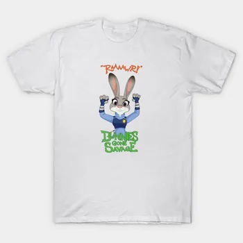 T Shirt Women Bunnies Gone Savage Harajuku Print Kawaii Tshirt Summer Short Sleeve Female T-Shirt Top Tee S розовый