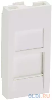 Вставка Panduit CFA1FSAW-X прямая со шторкой 22.5x45 1xMini-Com ПВХ белый (упак.:10шт)