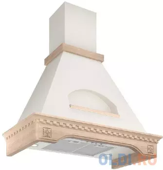 Вытяжка каминная Elikor 90P-650-P3D бежевый/дуб неокрашенный