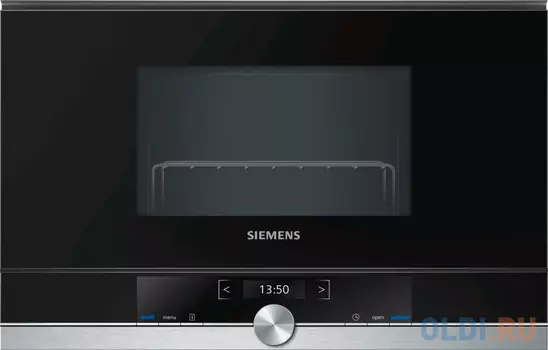 Встраиваемая микроволновая печь Siemens BE634LGS1 900 Вт серебристый чёрный