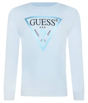 Толстовка детская Guess с логотипом, голубой