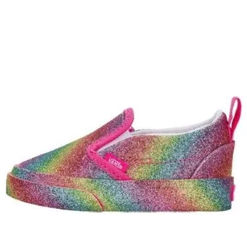 Кроссовки slip-on hoop & loop 'glitter rainglow - multicolor' Vans, мультиколор