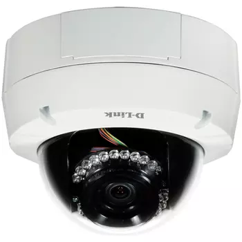 IP-камера D-Link DCS-6513/A1A 3мм, уличная, купольная, 3Мпикс, CMOS, до 2048x1536, до 30кадров/с, ИК подсветка 20м, POE, -40 °C/+50 °C, белый