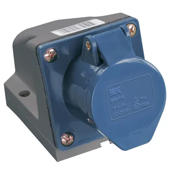 Розетка стационарная наружная IEK PSR11-032-3 ССИ-123 32А-6ч 220В 2P+PE IP44