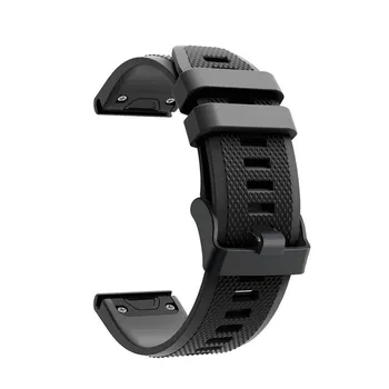 Быстросъемный силиконовый ремешок 22 мм для Garmin Fenix 5/5 Plus 6 7 Pro, ремешок для умных часов Garmin Quatix 5 Forerunner 955 965 чёрный