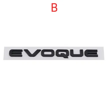 3D хромированный черный ABS EVOQUE с буквами, эмблема заднего багажника автомобиля, значок, наклейка, наклейки для L/and R/ange R/over EVOQUE, аксессуары для авто стайлинга A