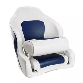 Кресло с болстером Delux Sport Flip Up, обивка белый/синий винил 12182WB-MR