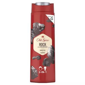 Гель д/душа + шампунь мужской 2в1 Rock with Charcoal 400мл