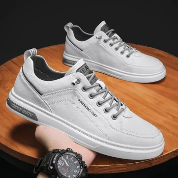 Удобные плоские повседневные уличные мужские кроссовки Wild High End Fashion One Pedal Dress Shoes Plus Size 39 бежевый