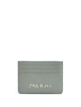 Кожаный держатель для карт Marni, синий