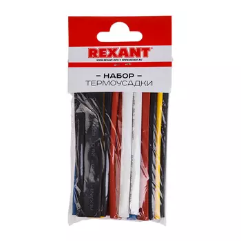 Трубка термоусадочная Rexant Auto Plus ТУТ 2/1 мм 100 мм 5 цветов (20 шт.)