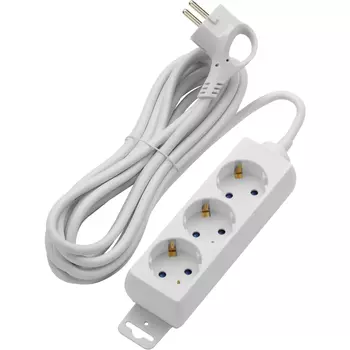 Удлинитель Dwi 3 розетки 5 м H05VV-F 3х1,5 кв.мм 16 А 3,68 кВт белый (32057 9)