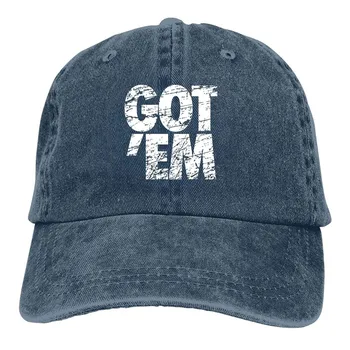 Стираная мужская бейсболка в стиле ретро, кепки для дальнобойщиков Snapback, шляпы для папы Got EM Golf Hats Adjustable чёрный