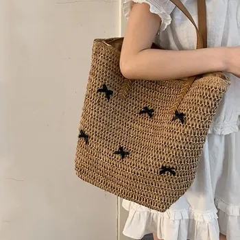 Women s Bags Designed Shoulder Bag Ladies Big Capacity Women Tote Bag Shopper Bag Fashion Beach Travel Handbags 39x11x35cm бежевый