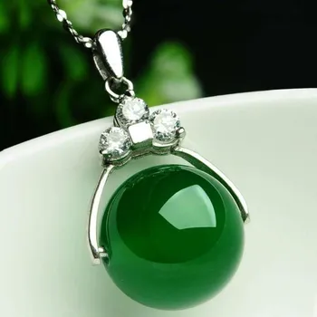 SACE GEMS Медный сплав Зеленый циркон Lucky Bead Женское ожерелье с подвеской Модный подарок красный