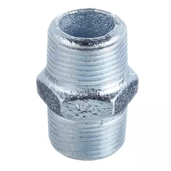 Ниппель Gebo Platinum (280-5V) 3/4 НР(ш) х 3/4 НР(ш) чугунный оцинкованный